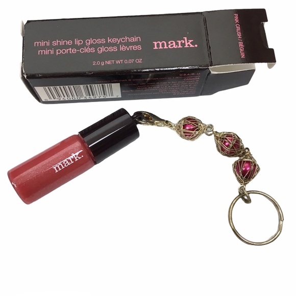 mark. Mini Shine Glow Baby Glow Lip Gloss Keychain Pink Crush Avon - Picture 1 of 12